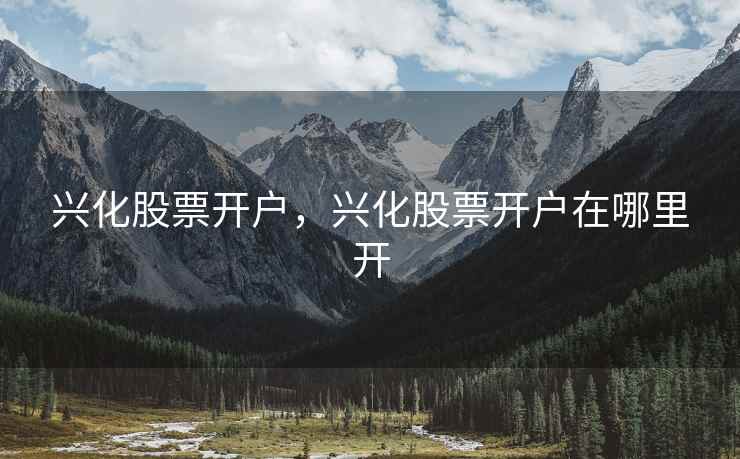 兴化股票开户,兴化股票开户在哪里开 兴化股票开户,兴化股票开户在哪里开