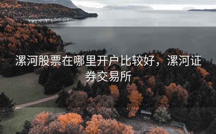 漯河股票在哪里开户比较好，漯河证券交易所