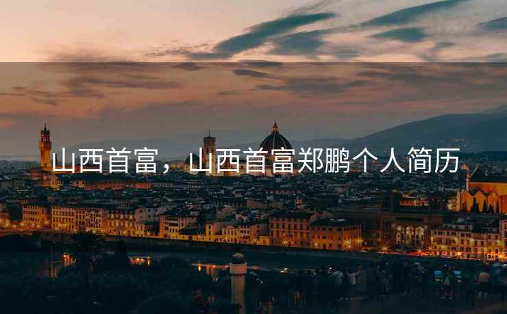 山西首富，山西首富郑鹏个人简历