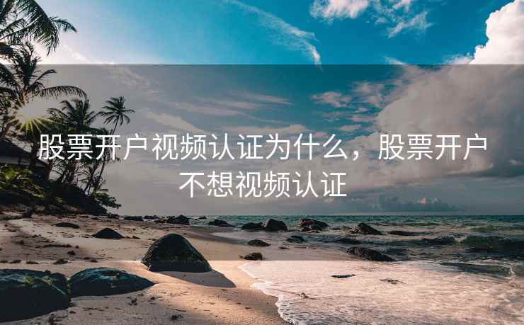 股票开户视频认证为什么，股票开户不想视频认证