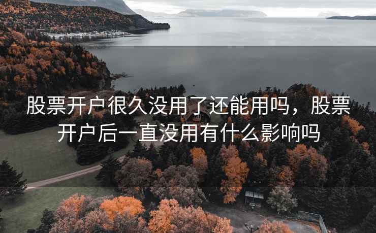 股票开户很久没用了还能用吗,股票开户后一直没用有什么影响吗 股票开户很久没用了还能用吗,股票开户后一直没用有什么影响吗