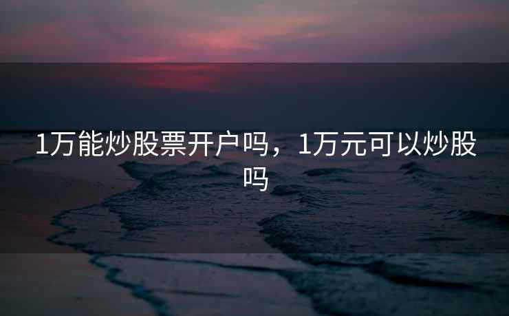 1万能炒股票开户吗,1万元可以炒股吗 1万能炒股票开户吗,1万元可以炒股吗