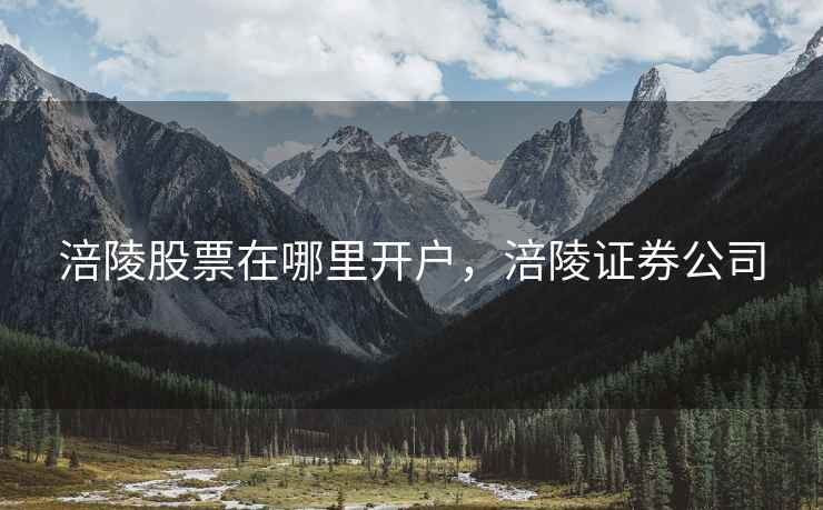 涪陵股票在哪里开户，涪陵证券公司
